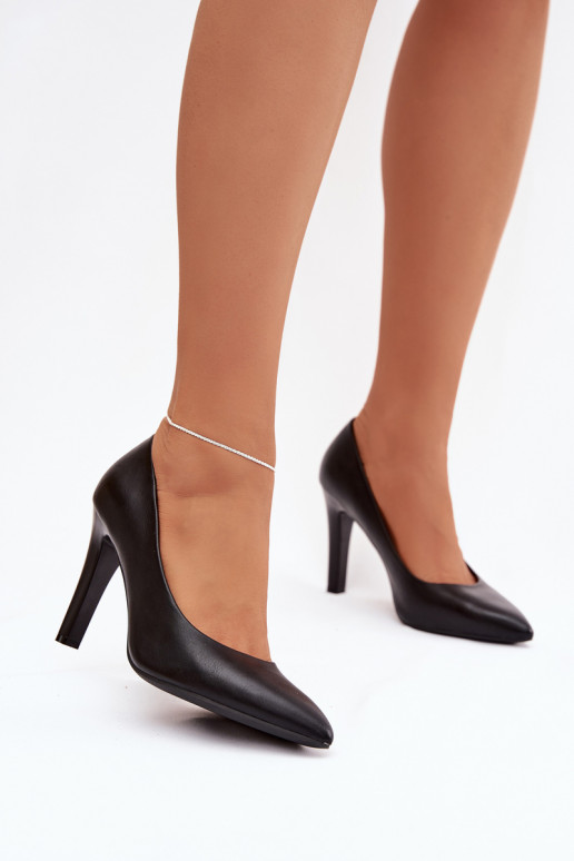 augstpapēžu kurpes Eko Āda Sergio Leone 1446 melnas krāsas