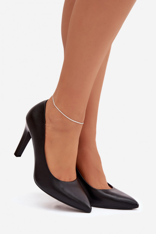 augstpapēžu kurpes Eko Āda Sergio Leone 1446 melnas krāsas