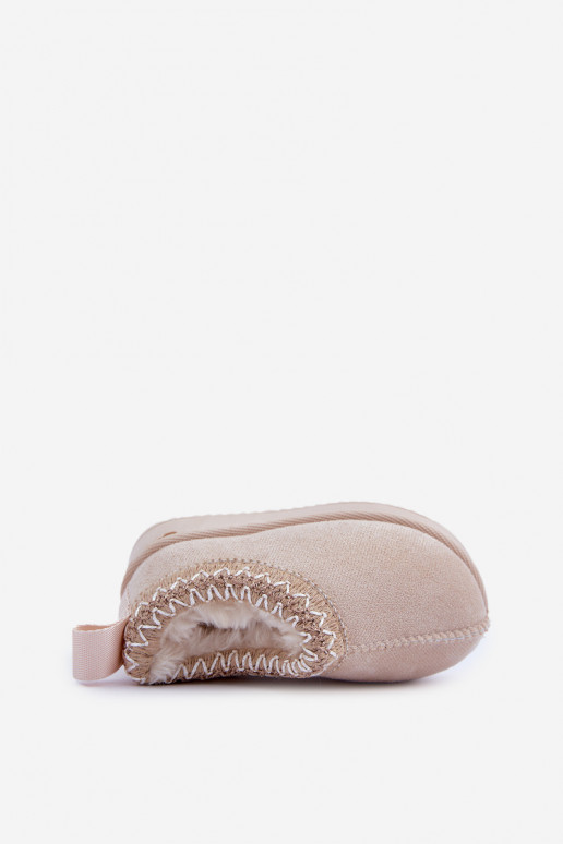 sniega apavi Sieviešu puszābaki Bērnu apavi ar platformu siltināti ar kažokādu Ziloņkaula krāsas Vilabria