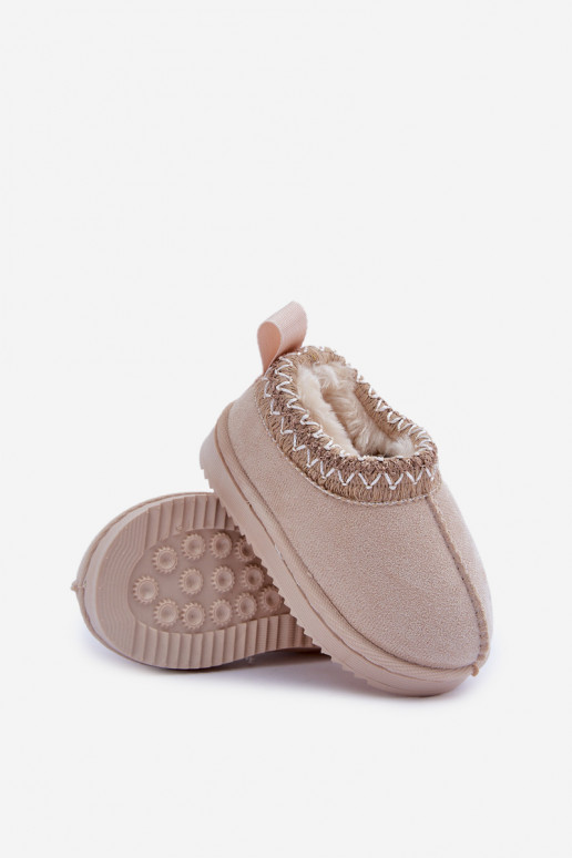 sniega apavi Sieviešu puszābaki Bērnu apavi ar platformu siltināti ar kažokādu Ziloņkaula krāsas Vilabria