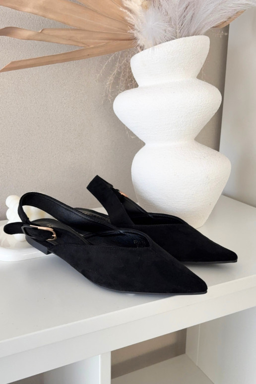 Balerīnas Sieviešu ar sprādzēm melnas krāsas Tanelia