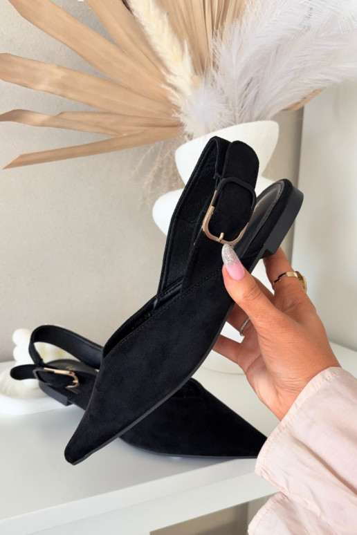 Balerīnas Sieviešu ar sprādzēm melnas krāsas Tanelia