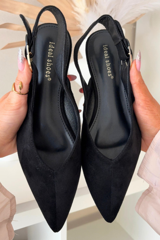 Balerīnas Sieviešu ar sprādzēm melnas krāsas Tanelia