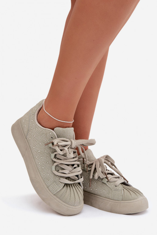 Dekorētas Sneakers modeļa apavi Sieviešu Zaļas krāsas Calissea