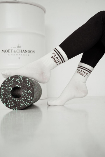 Zeķes SieviešuBrūnas krāsasm Ieslēgtspisem PILATES, BABE! Ecru