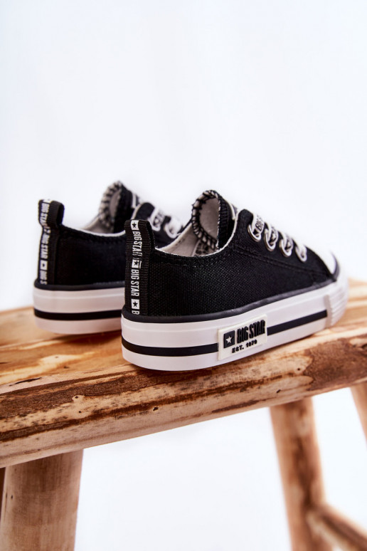 Bērnu apavi Auduma brīvā laika apavi BIG STAR KK374069 melnas krāsas