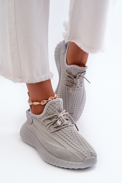 Auduma Paslīdēt uz sporta apavi Sieviešu Pelēkas krāsas Nelmarie