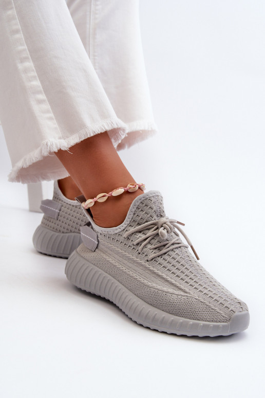 Auduma Paslīdēt uz sporta apavi Sieviešu Pelēkas krāsas Nelmarie