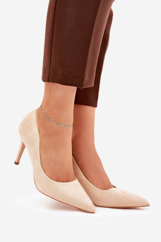 augstpapēžu kurpesEko zamšādau smilšu krāsas Vannith