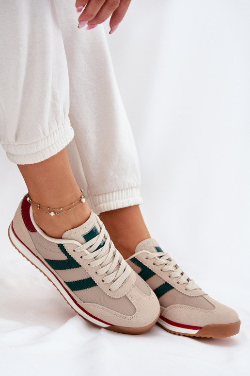 Zems Sneakers modeļa apavi Sieviešu smilšu krāsas Rulaana