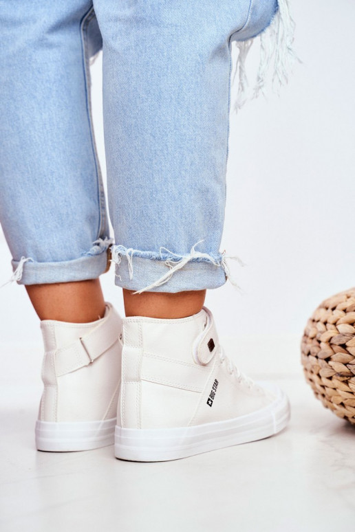 Sieviešu Āda tõmblukuga BIG STAR V274541 baltas krāsas