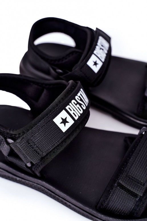 Sportiska stila Vīriešiem sandales Big Star HH174842 melnas krāsas