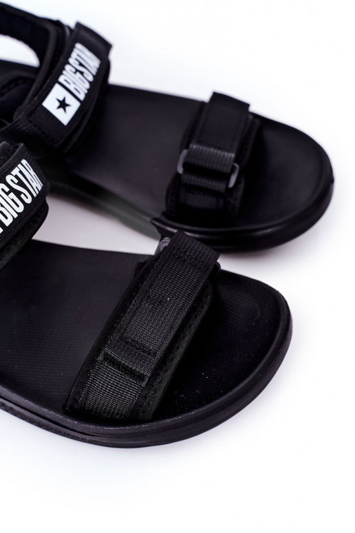 Sportiska stila Vīriešiem sandales Big Star HH174842 melnas krāsas