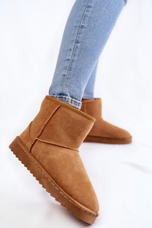 Sieviešu siltināti Sieviešu puszābaki sniega apavi brūnas krāsas Virgina