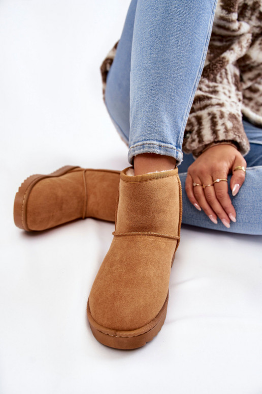 Sieviešu siltināti Sieviešu puszābaki sniega apavi brūnas krāsas Virgina