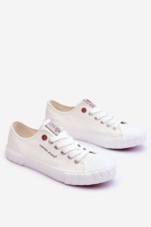 Klasiska modeļa Sieviešu apavi Cross Jeans LL2R4052 baltas krāsas