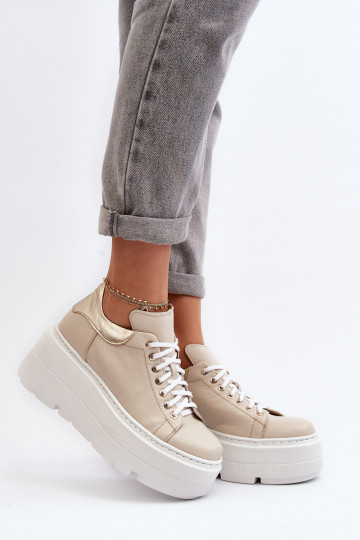 Zazoo 10165 sporta apavi Sieviešu ar platformu smilšu krāsas