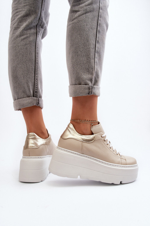 Zazoo 10165 sporta apavi Sieviešu ar platformu smilšu krāsas