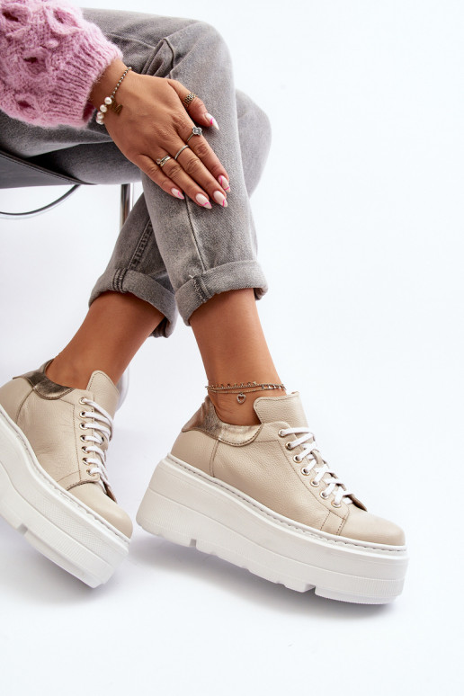 Zazoo 10165 sporta apavi Sieviešu ar platformu smilšu krāsas