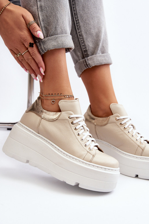 Zazoo 10165 sporta apavi Sieviešu ar platformu smilšu krāsas