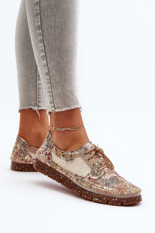 Rakstaina apavi Sieviešu Tā irciejka 06347-04 smilšu krāsas