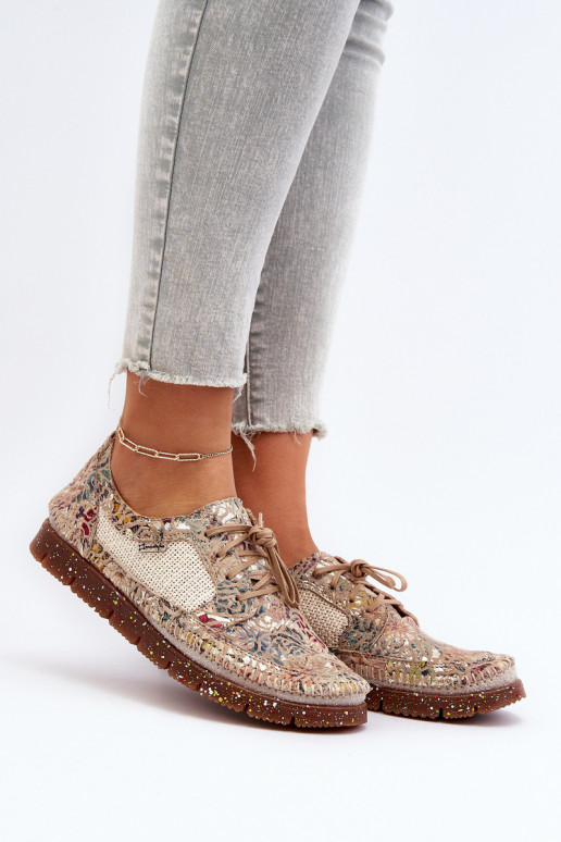 Rakstaina apavi Sieviešu Tā irciejka 06347-04 smilšu krāsas