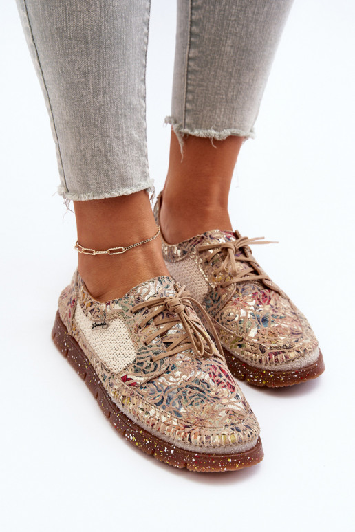 Rakstaina apavi Sieviešu Tā irciejka 06347-04 smilšu krāsas