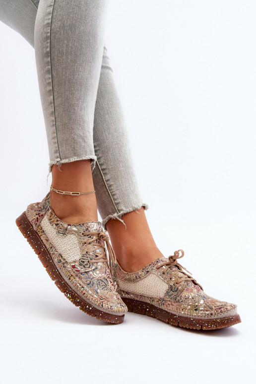 Rakstaina apavi Sieviešu Tā irciejka 06347-04 smilšu krāsas