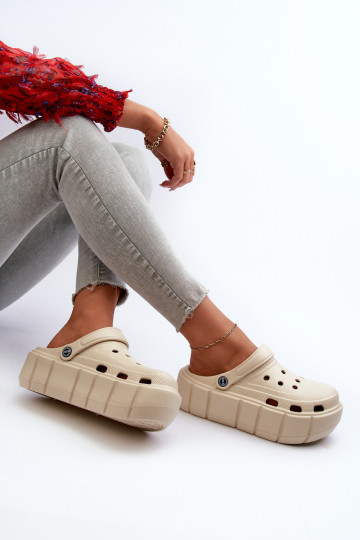 Vieglas čības uz pirksta sieviešu čības ar platformu smilšu krāsas Itubia 2