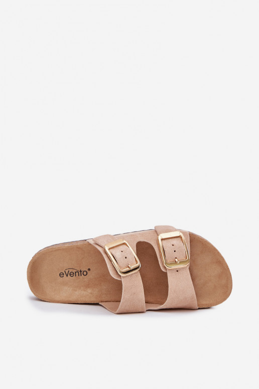 sieviešu čībasEko zamšādau Zelta krāsas ar sprādzītēm smilšu krāsas Vorella