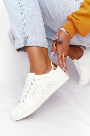 Stilīgi sporta apavi no dabīgas ādas BIG STAR DD274583 Baltas-Varš