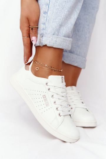 Stilīgi sporta apavi no dabīgas ādas BIG STAR DD274583 Baltas-Varš 2