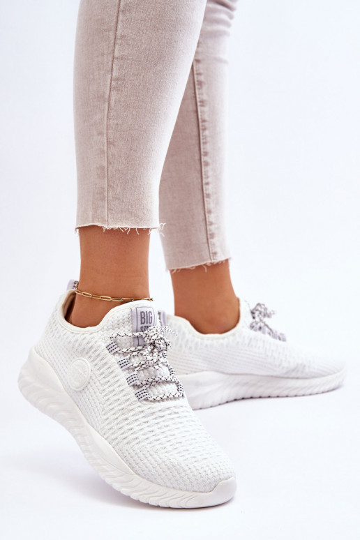 Sieviešu Sportiska stila apavi Memory Foam Big Star HH274296 baltas krāsas