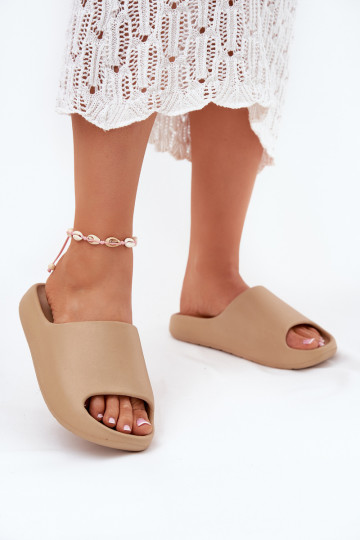 Vieglas čības uz pirksta sieviešu čības smilšu krāsas Rivasol