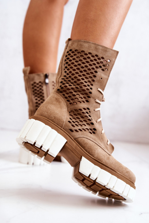 Āda Augsts zābaki Nicole brūnas krāsas 2706