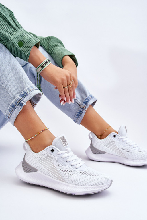 Sieviešu Gaisma sporta apavi Memory Foam System Big Star LL274297 baltas krāsas