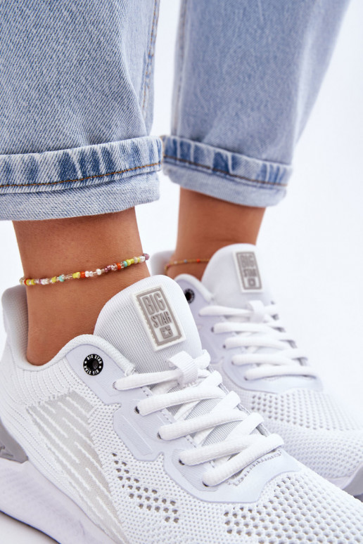 Sieviešu Gaisma sporta apavi Memory Foam System Big Star LL274297 baltas krāsas