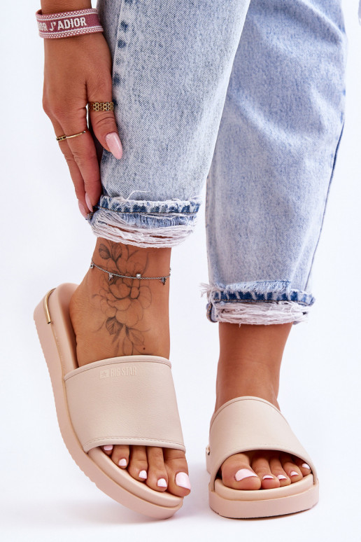 Sieviešu Čības ar platformu Big Star LL274933 smilšu krāsas