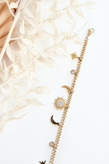 Stilīgass Aproce Ar Mēnesi un Sauli Zelta krāsas 2