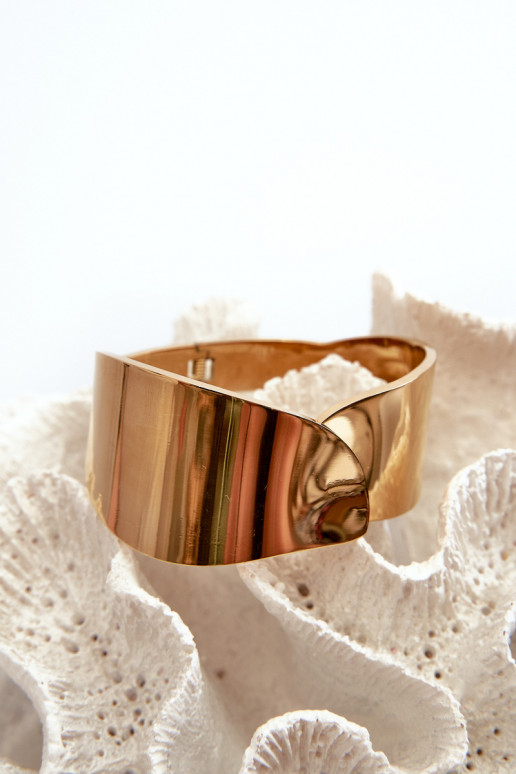 Gładka Rokassprādze no nerūsējošā tērauda Zelta krāsas