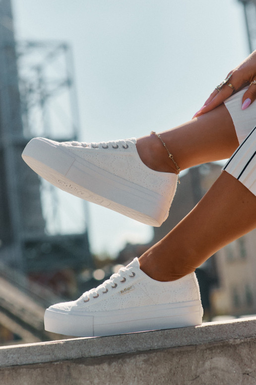 sieviešu puszābaki ar mežģīnēm Lee Cooper LCIN-25-31-3438L baltas krāsas