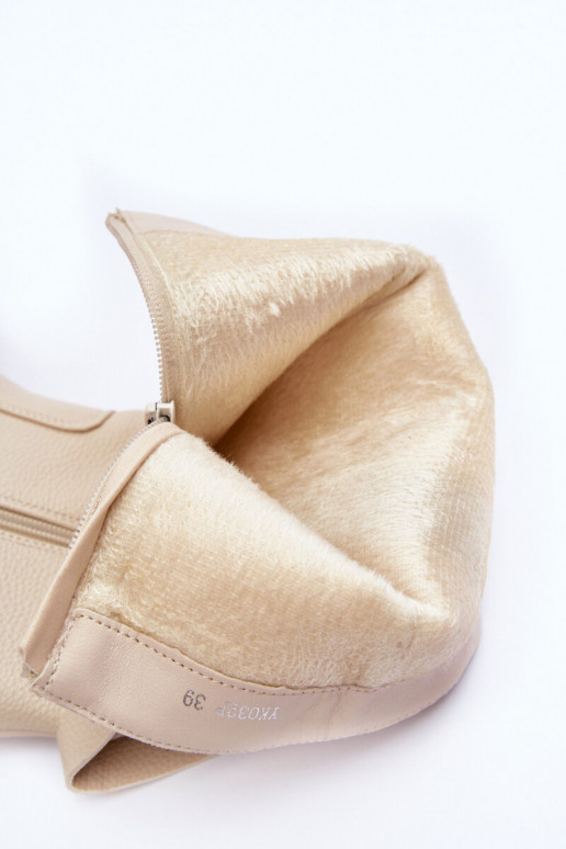 garie zābaki ar stulmu Teļa vidus Ziloņkaula krāsas Lizames