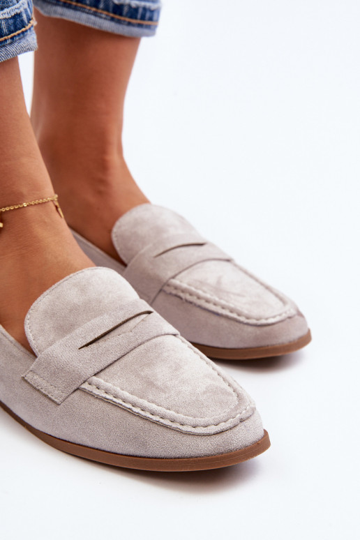 Sieviešu Klasiska modeļa Mokasīni Pelēkas krāsas Olevin