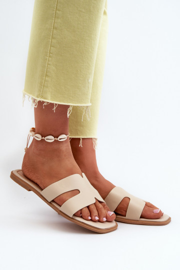 Sieviešu dzīvoklis Čības Ar izgriezumiem smilšu krāsas Fiviama 2