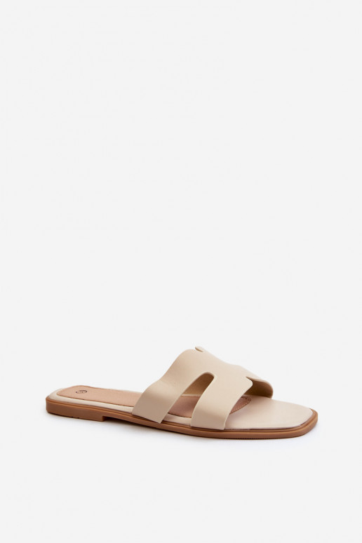 Sieviešu dzīvoklis Čības Ar izgriezumiem smilšu krāsas Fiviama