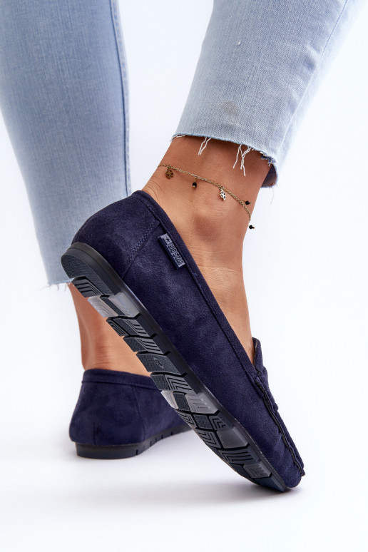 sieviešu mokasīni Eko zamšādaoIne Big Star NN274931 Memory Foam System tumši zilas krāsas