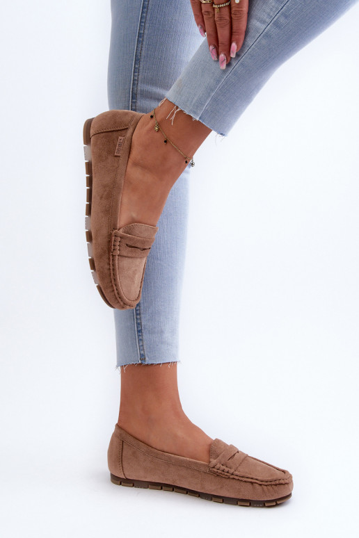 sieviešu mokasīni Eko zamšādaoIne Big Star NN274930 Memory Foam System smilšu krāsas