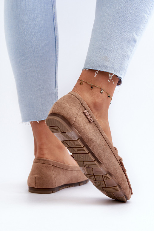 sieviešu mokasīni Eko zamšādaoIne Big Star NN274930 Memory Foam System smilšu krāsas