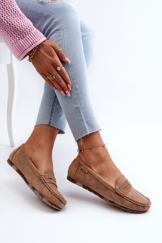 sieviešu mokasīni Eko zamšādaoIne Big Star NN274930 Memory Foam System smilšu krāsas