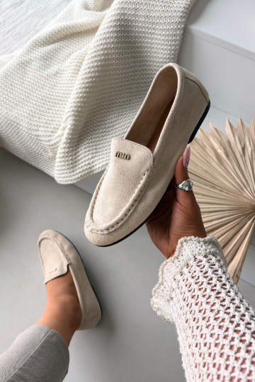 sieviešu mokasīniTā irzsm Zelta krāsasm Detalem smilšu krāsas Sarivelle